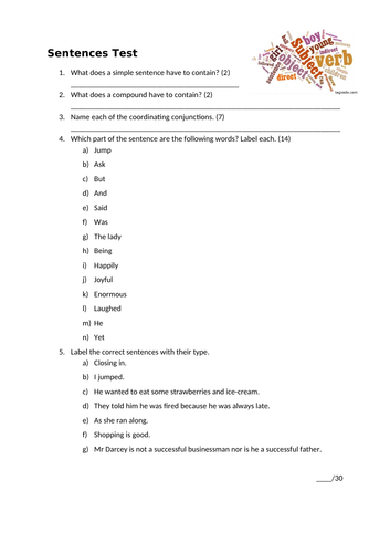 Literacy: Sentence Structures