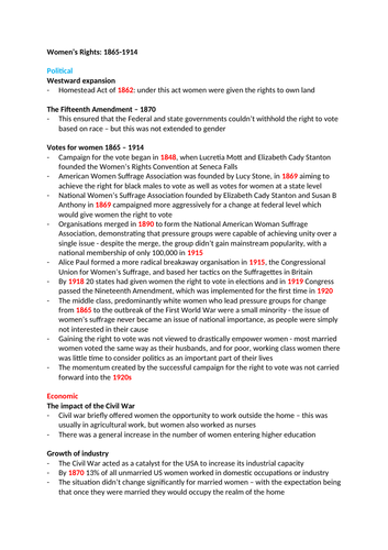 OCR A Level History Civil Rights Revision