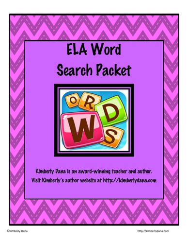 ELA Word Search Packet