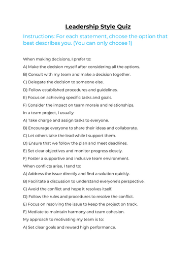 Unit 5 Teamwork, Leadership and Communication in the Uniformed Protective Services
