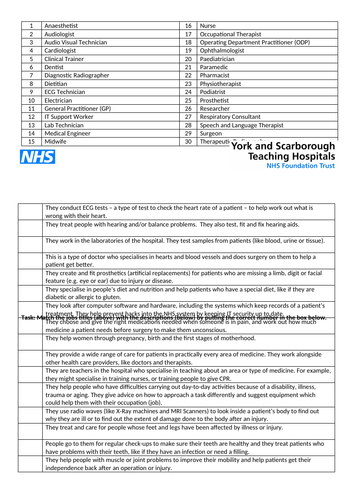 30 Roles in the NHS - More Able Version