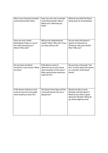 Form time Jubilee discussion cards