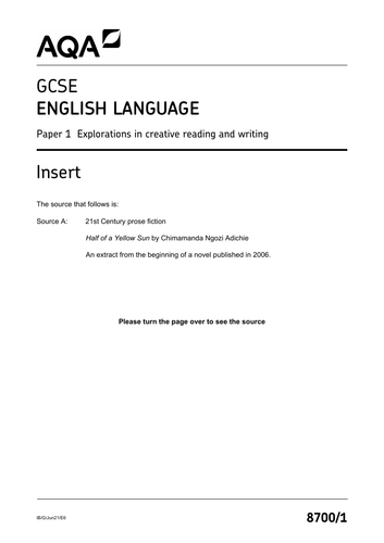 AQA English Language Paper 1 November 2021 WTM