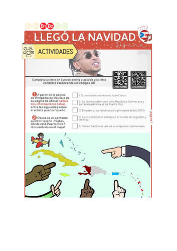 Ozuna - Llego la Navidad - Spanish song worksheet