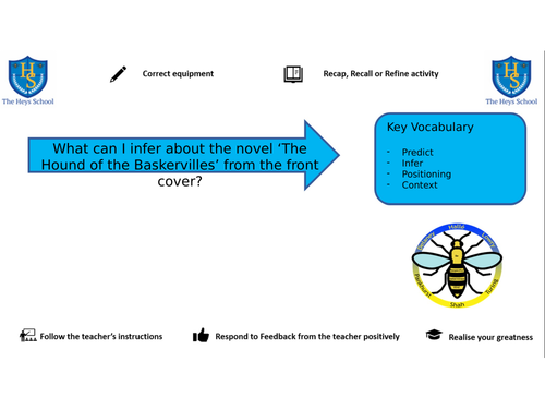 The Hound of the Baskervilles by Sir Arthur Conan Doyle- comprehension questions on each chapter.