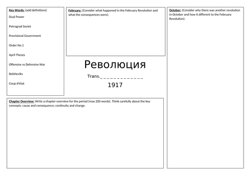 Tsarist Russia Revision Grids Pack