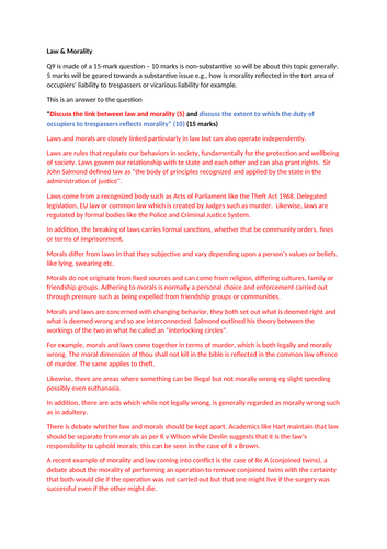 Q9 colour coded concepts of law answers bundle