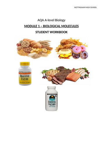 A-Level AQA Biology - Biomolecules Workbook