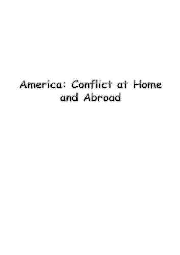 America: 1954-1975 - Conflict at Home and Abroad  (Edexcel) Marking Grid