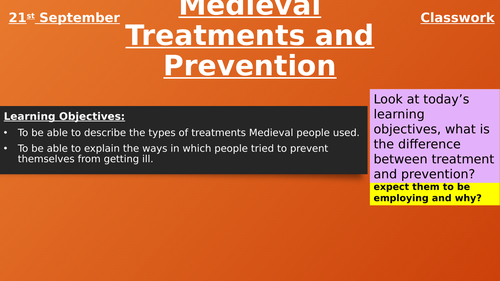 Medieval Treatments and Prevention History Medicine GCSE History