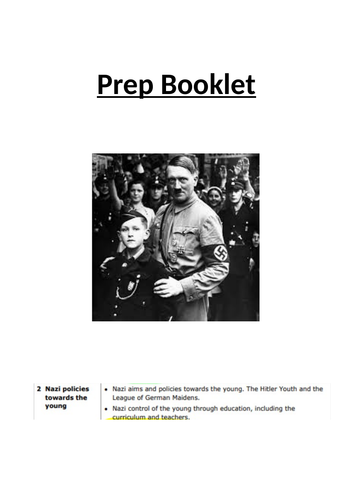 Work booklet - education and youth Nazi Germany