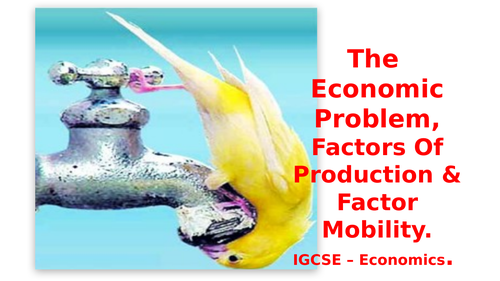 The  Economic Problem, Factors Of Production & Factor Mobility.IGCSE – Economics