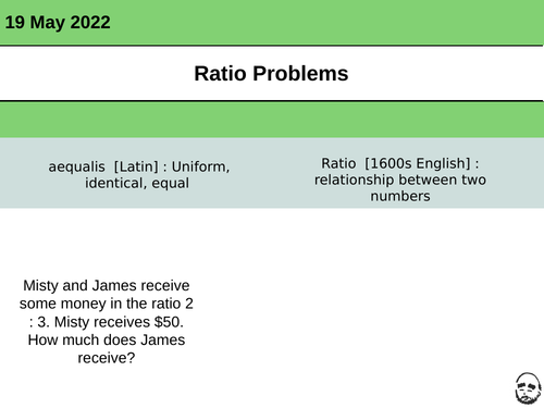 Further Ratio Problems