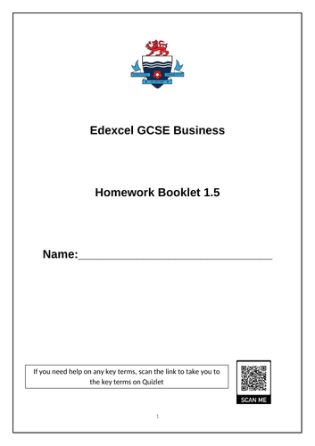 gcse foundation homework booklet