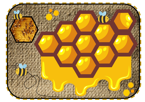 Bee themed tens frame