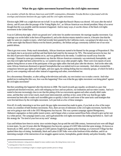 Gay Rights vs Civil Rights: Non-fiction lesson: Nat 5/Y10