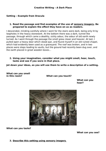 Creative Writing: Gothic Lesson S1/2; Y7/8