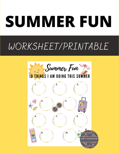 Summer Fun - 10 Things I am doing this Summer