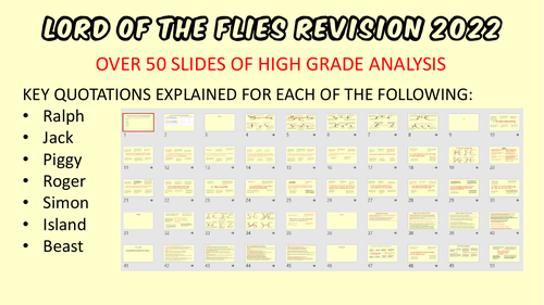 Lord of the Flies Revision Lesson and Resources