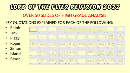 Lord of the Flies Final Revision Lessons 2024