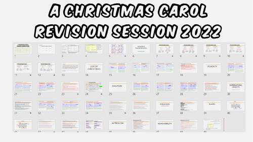 A Christmas Carol Revision Session 2022