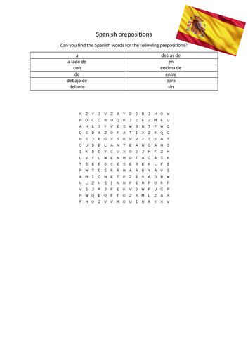 Spanish prepositions