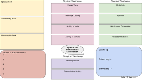 Soil formation placemat/mindmap