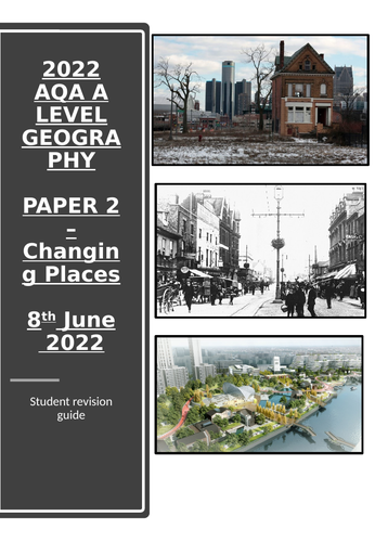 AQA A Level Geography Advance Info - Paper 2 - Changing places revision guide and student workbook