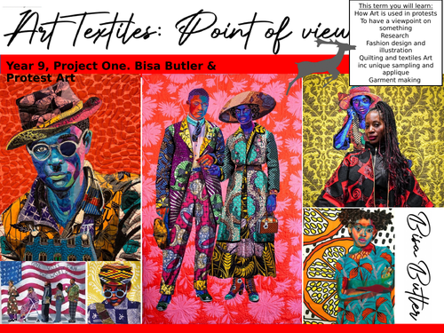 Year 9 textiles project- Bisa Butler and HAG MEDIA