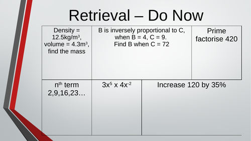 Edexcel GCSE Foundation Unit 15 - Constructions, Bearings & Loci