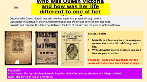Jack the Ripper/Victorian Britain - Year 8 lesson bundle