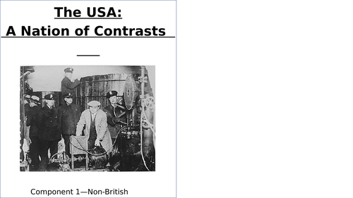 Eduqas History - USA: A Nation of Contrasts: Structure Booklet