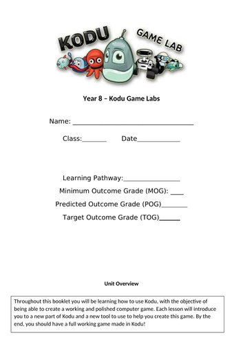 Kodu Game Labs Booklet
