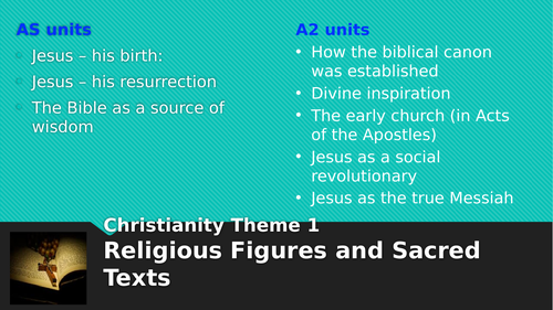 WJEC/Eduqas ALevel RS: Bible in Daily Life - Religious Figures Sacred Texts