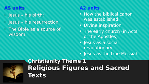 WJEC/Eduqas ALevel RS: Early Church in Acts  - Religious Figures Sacred Texts