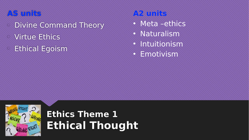 WJEC/Eduqas ALevel RS: Emotivism  - Ethical Thought