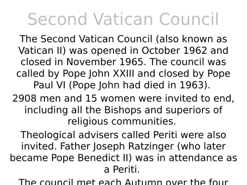 2nd Vatican Council
