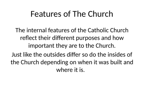 Catholic Church Features