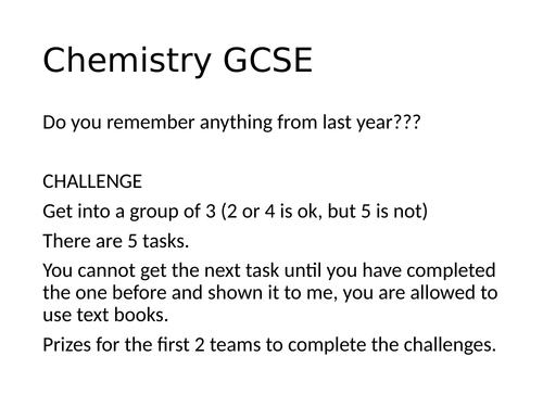 Structure and bonding revision materials