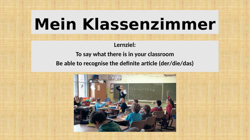 Y8 German - Mein Klassenzimmer