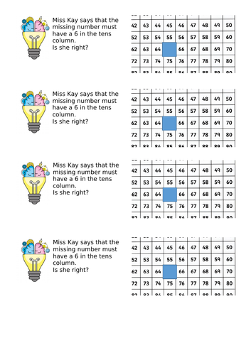 100 square/ numbers to 100 reasoning