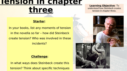 Tension in Of Mice and Men - chapter three