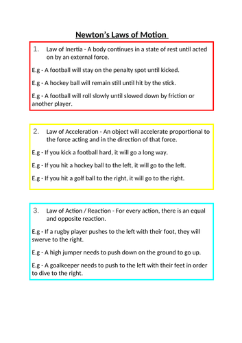 Newton's Laws of Motion