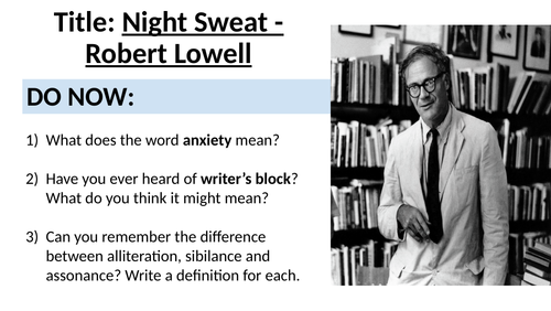 Night Sweat - Robert Lowell