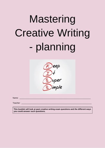 how to make a plan for creative writing