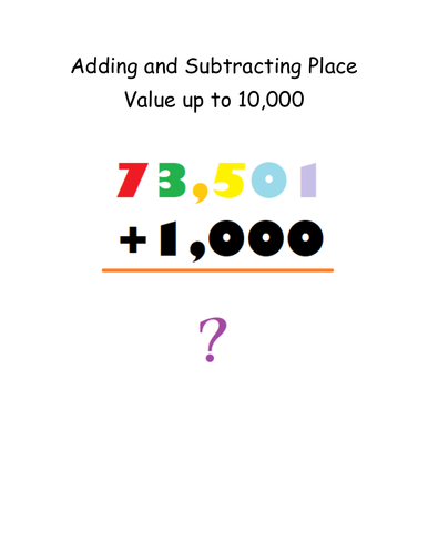 Place Value Addition and Subtraction