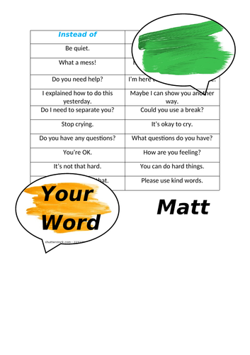 Your Words Matter