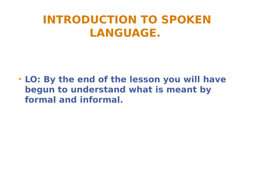 Spoken language scheme year 7