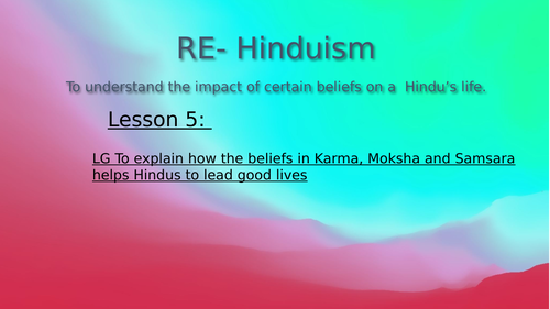 RE - Hinduism 2 Unit