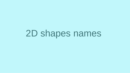 2D shapes names KS3